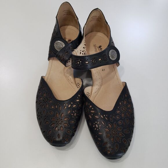 Spring Step Women's Genuine Leather Shoes with Cut-outs, Size 41 - Picture 8 of 8